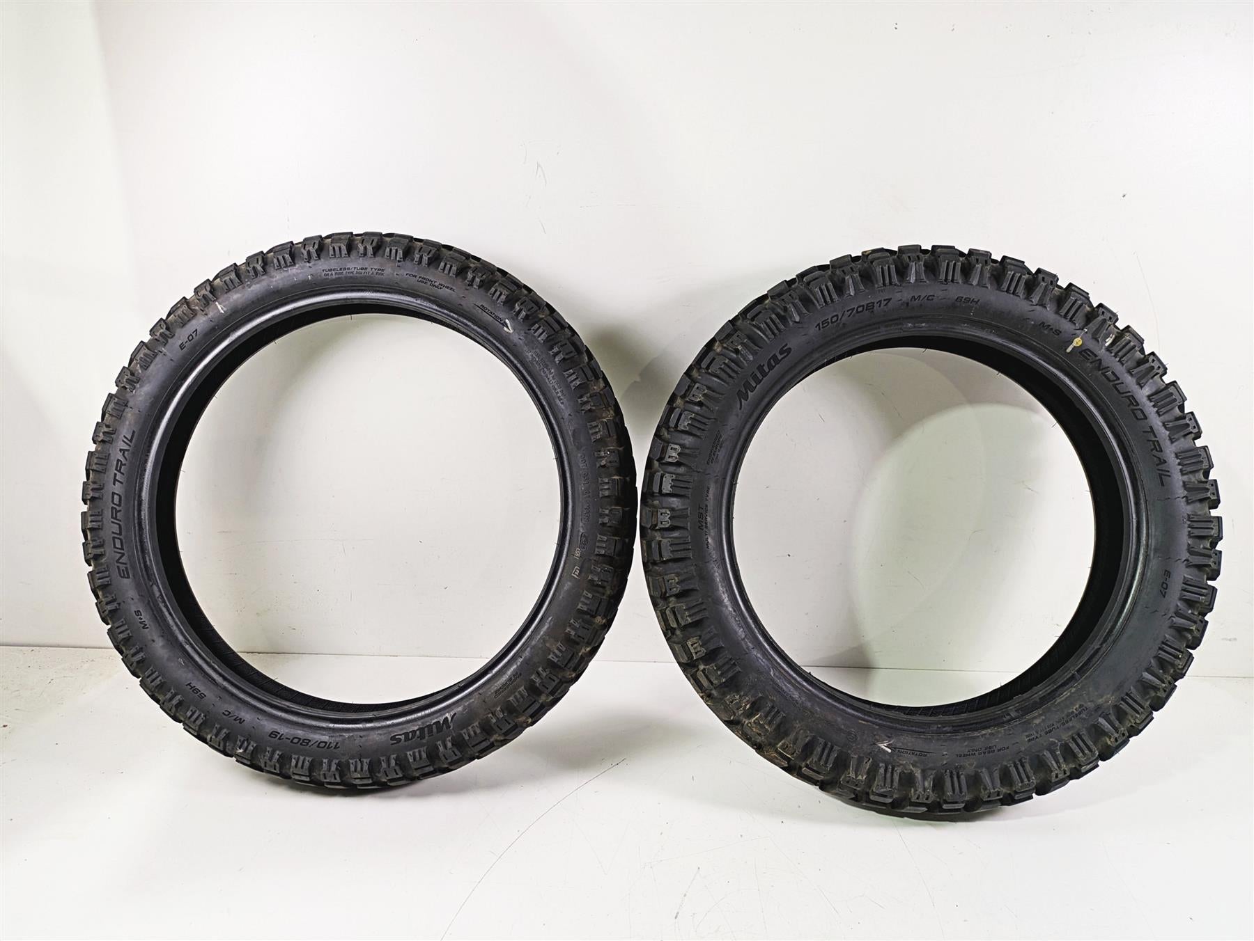 Used Motorcycle Tire Set Mitas Enduro Trail 11/80-19 150/70-17 70001042 {{ shop.shopifyCountryName }} - Mototech271