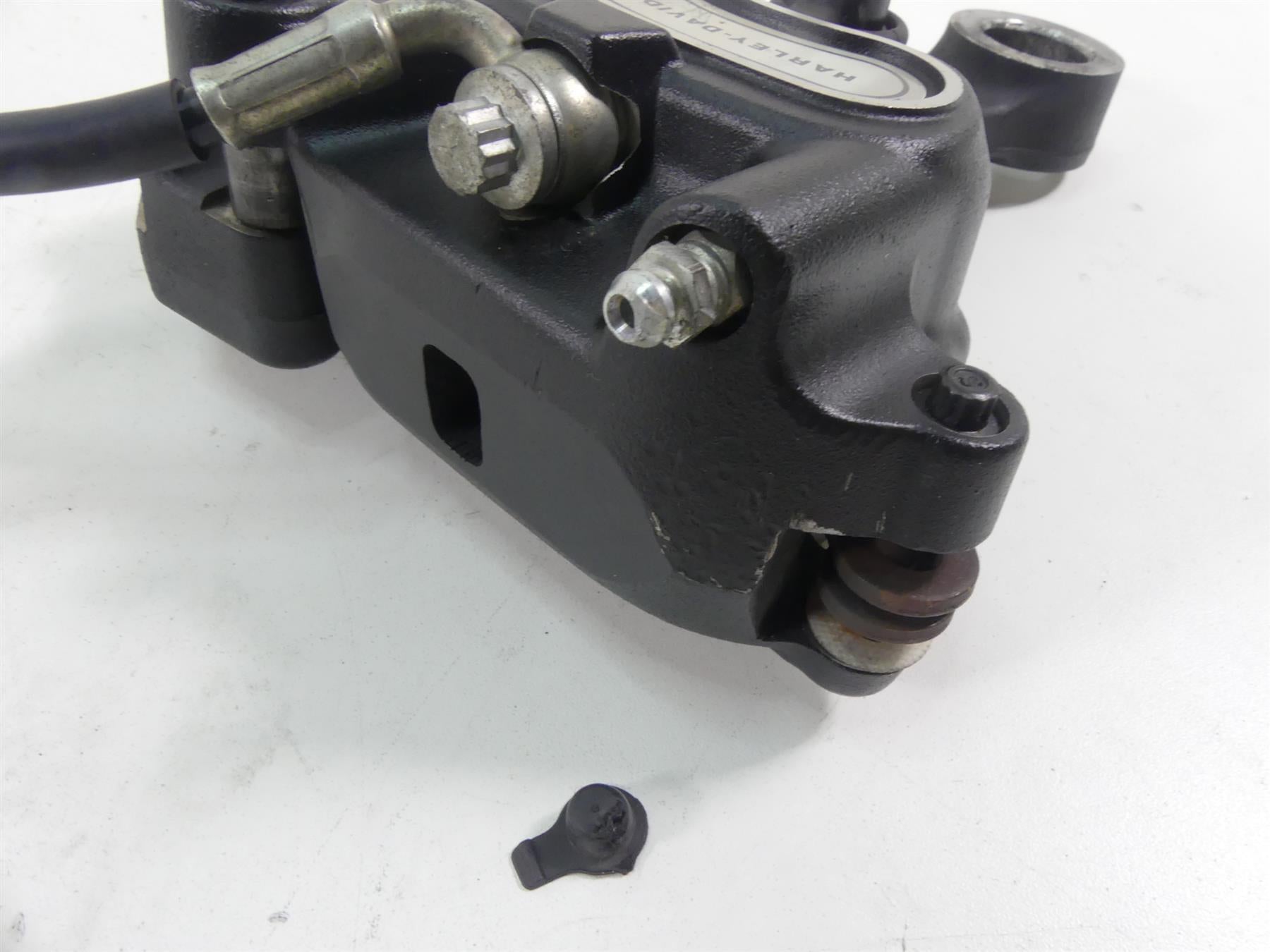 2015 Harley FLS Softail Slim Rear Brake Caliper & Bracket & Line 41300097 {{ shop.shopifyCountryName }} - Mototech271