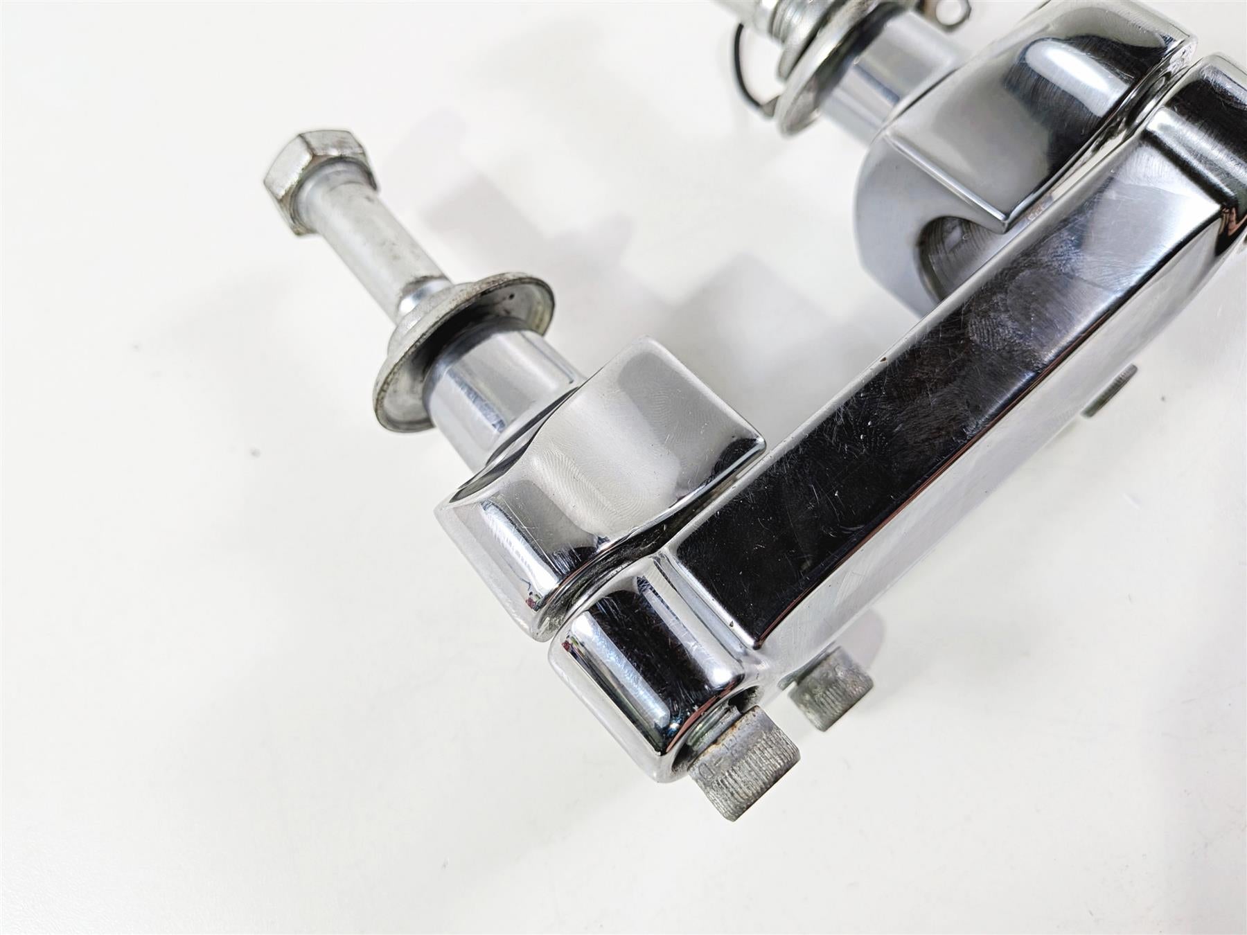 2011 Harley FXDF Dyna Fat Bob Chrome Milwaukee Handlebar Riser Clamps 55900025 {{ shop.shopifyCountryName }} - Mototech271