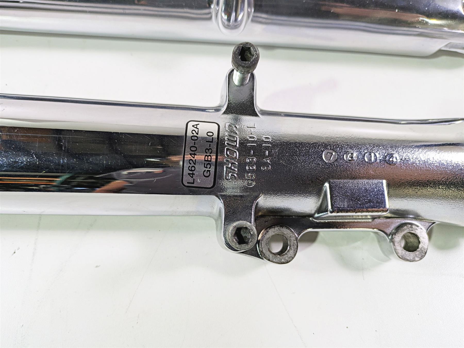 2007 Harley Touring FLHRSE CVO Road King Chrome Front Fork Leg Set 41mm 46240-02 {{ shop.shopifyCountryName }} - Mototech271