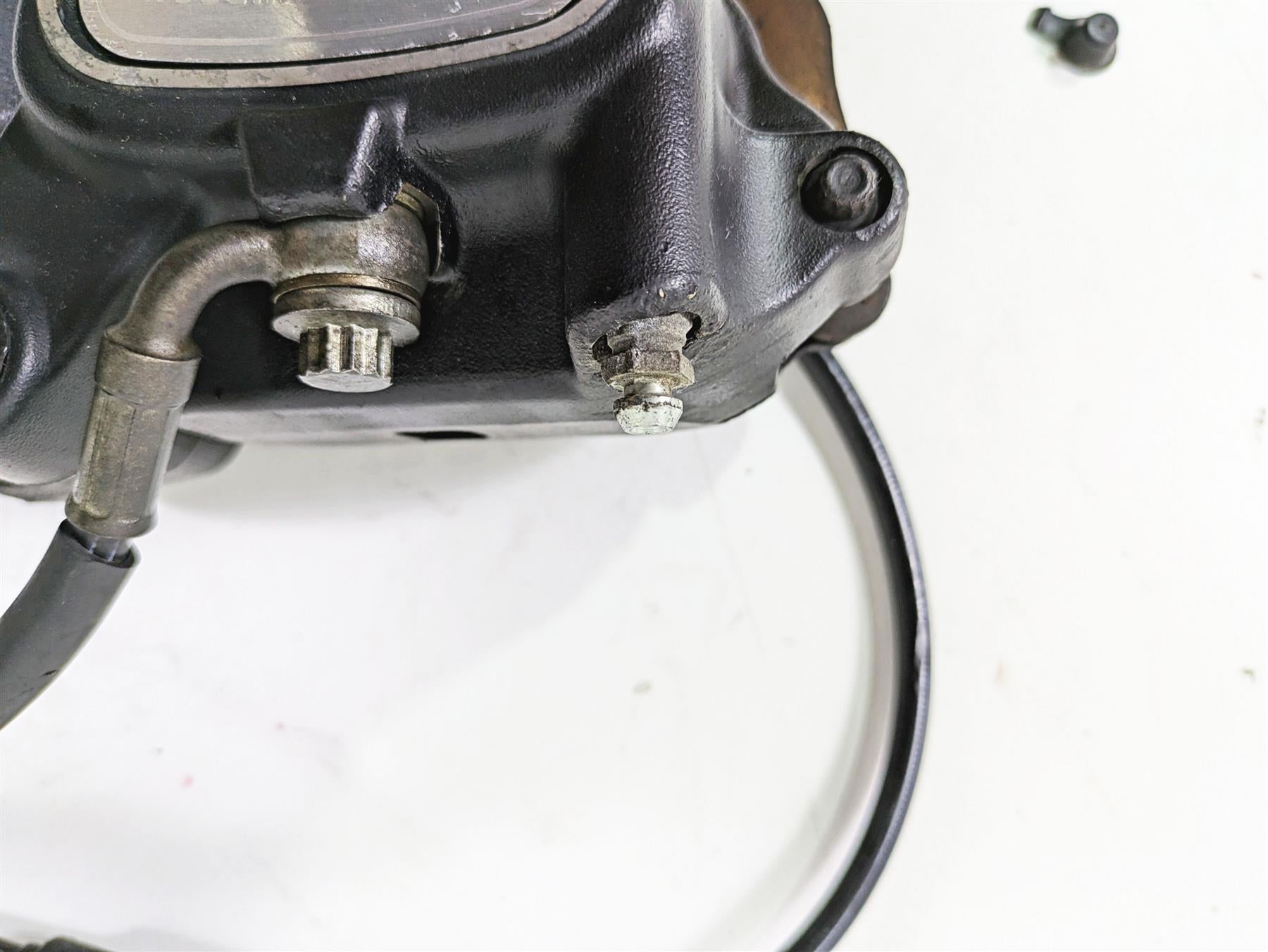 2008 Harley FLSTSB Cross Bones Rear Brake Caliper & Bracket 40908-08 {{ shop.shopifyCountryName }} - Mototech271