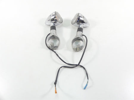 2007 Honda VTX1800 T1 Front Chrome Blinker Turn Signal & Clamp Set 33400-MCV-R11 {{ shop.shopifyCountryName }} - Mototech271