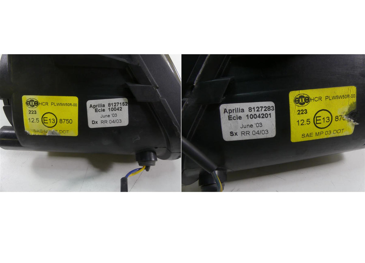 2004 Aprilia RSV1000 R Mille Front Head Lamp Headlight Set AP8127152 AP8127283 {{ shop.shopifyCountryName }} - Mototech271