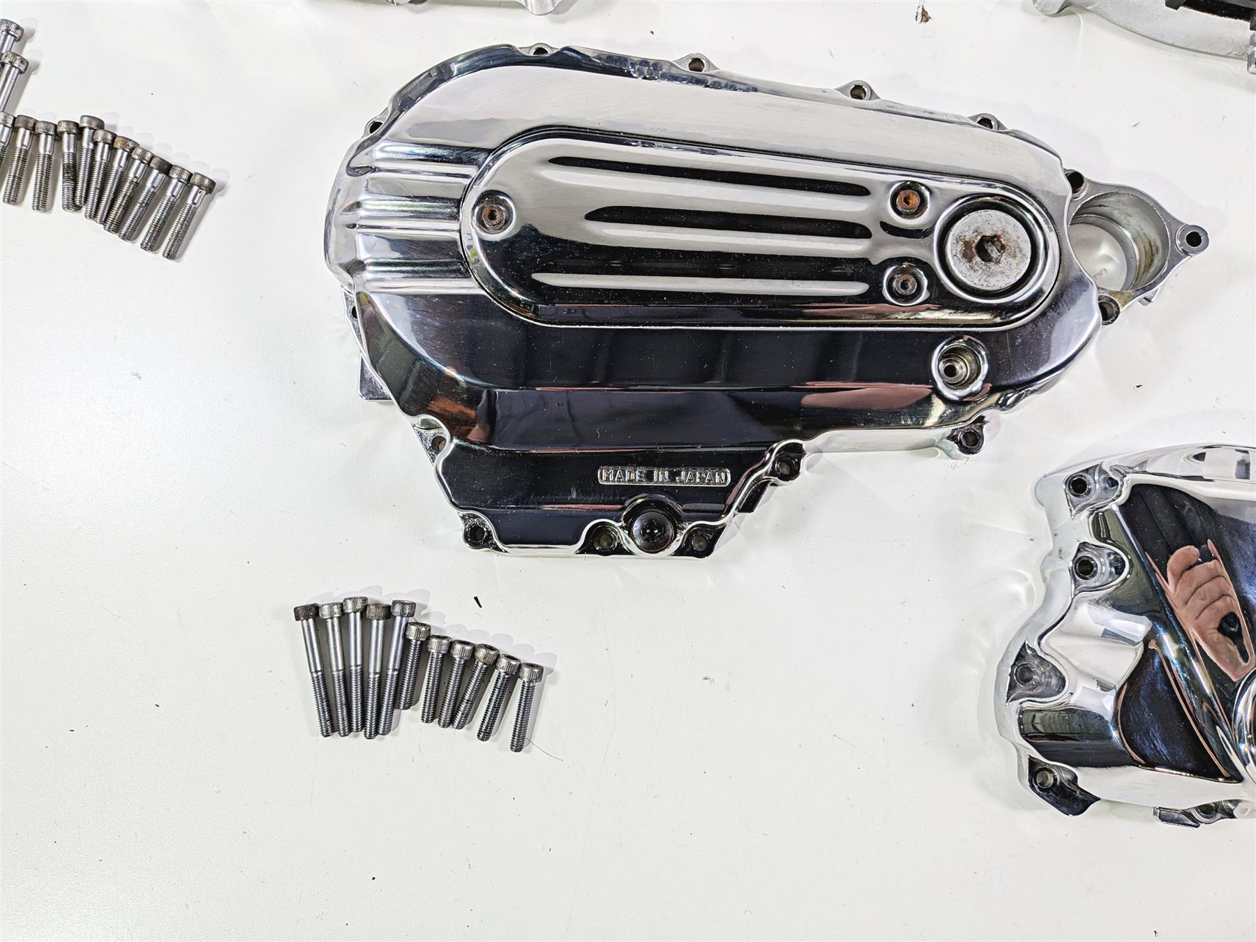 2008 Yamaha XV1900 Roadliner S Chrome Engine Motor Cover Set 1D7-15411-00 {{ shop.shopifyCountryName }} - Mototech271