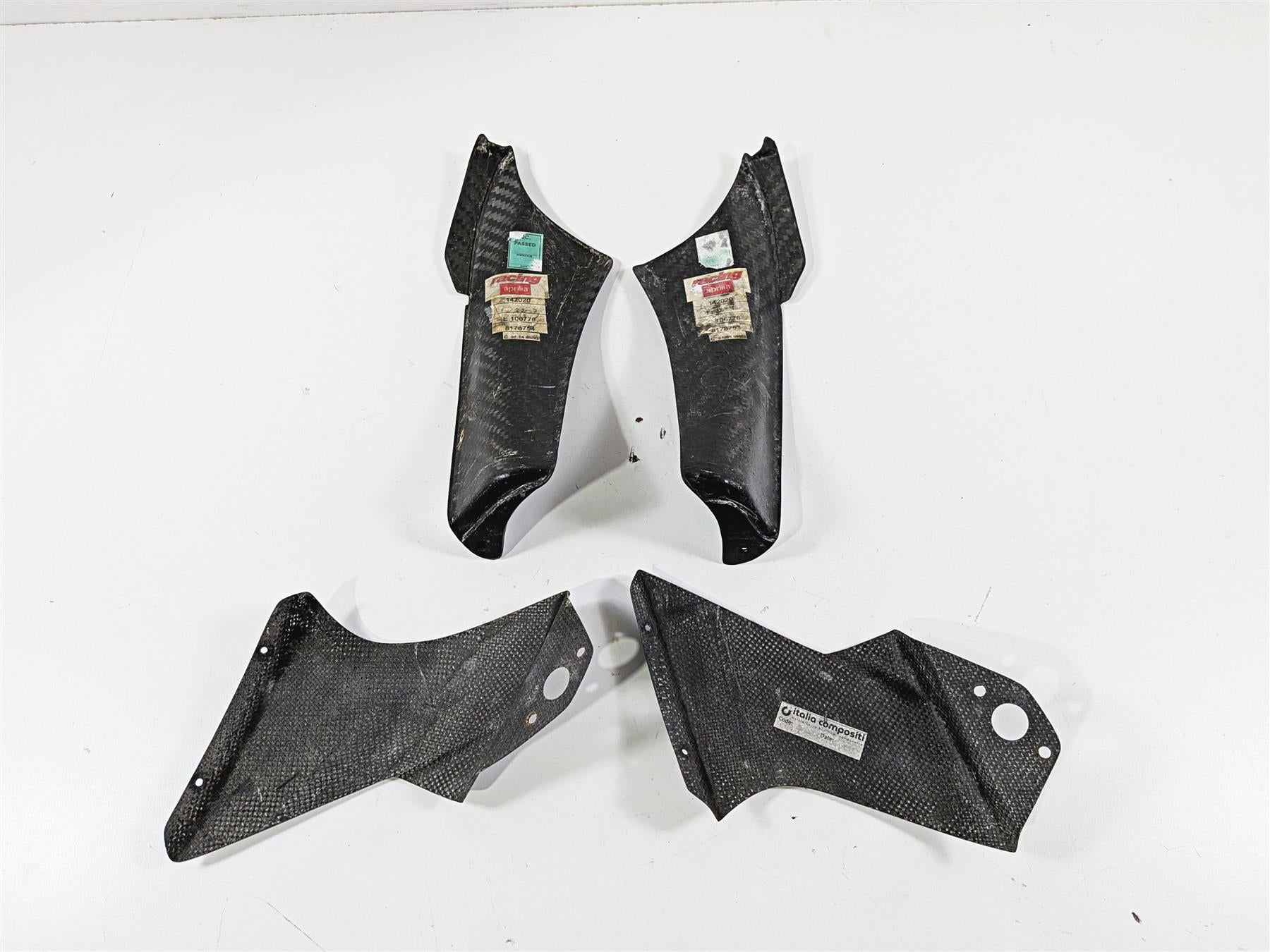 2008 Aprilia RSVR 1000 Factory Upper Fairing Carbon Infill Cover Set 8178754 {{ shop.shopifyCountryName }} - Mototech271