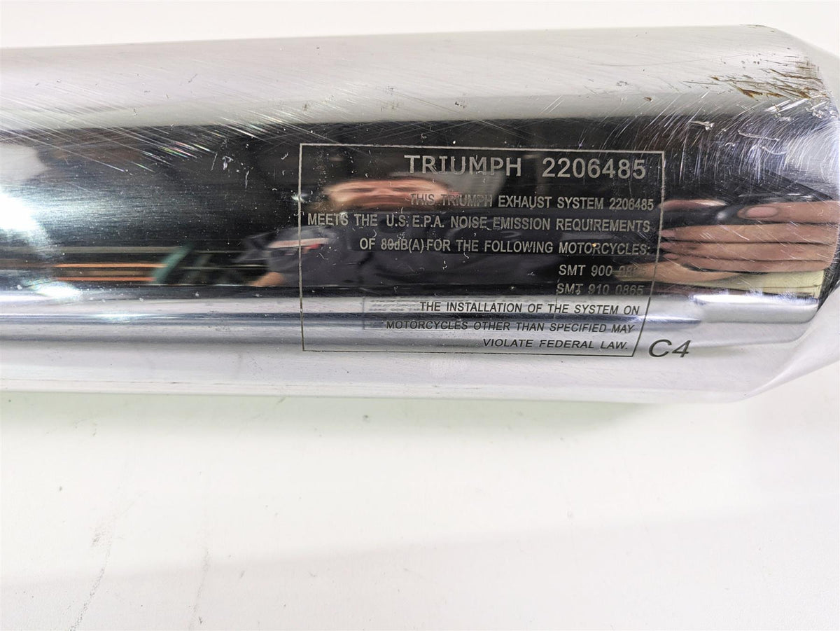 2013 Triumph Bonneville Stock Exhaust Pipe Muffler Set T2206490 T2206485 {{ shop.shopifyCountryName }} - Mototech271