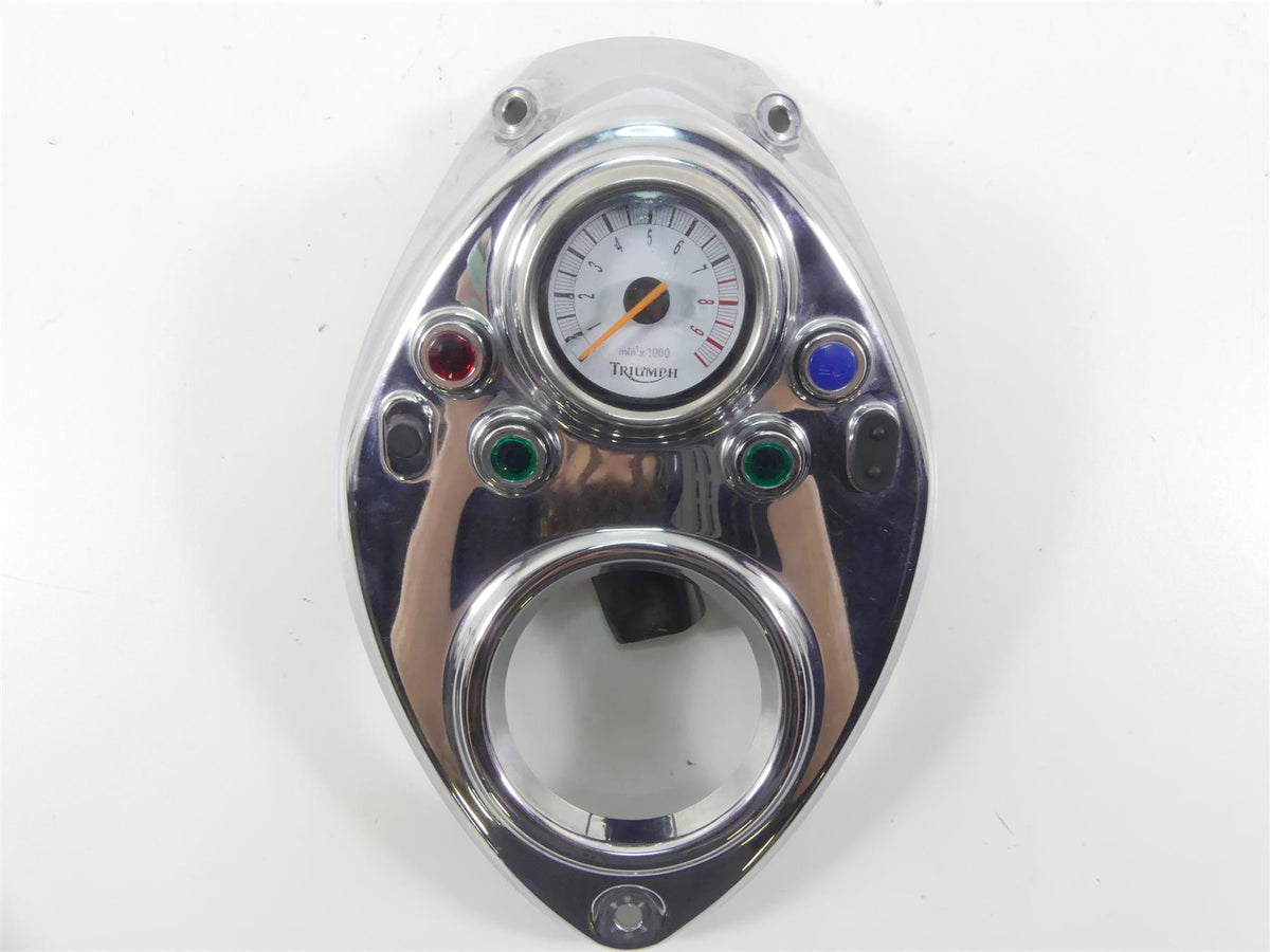 2002 Triumph Bonneville America Tank Cover Panel & Tachometer Tacho A9938043 {{ shop.shopifyCountryName }} - Mototech271