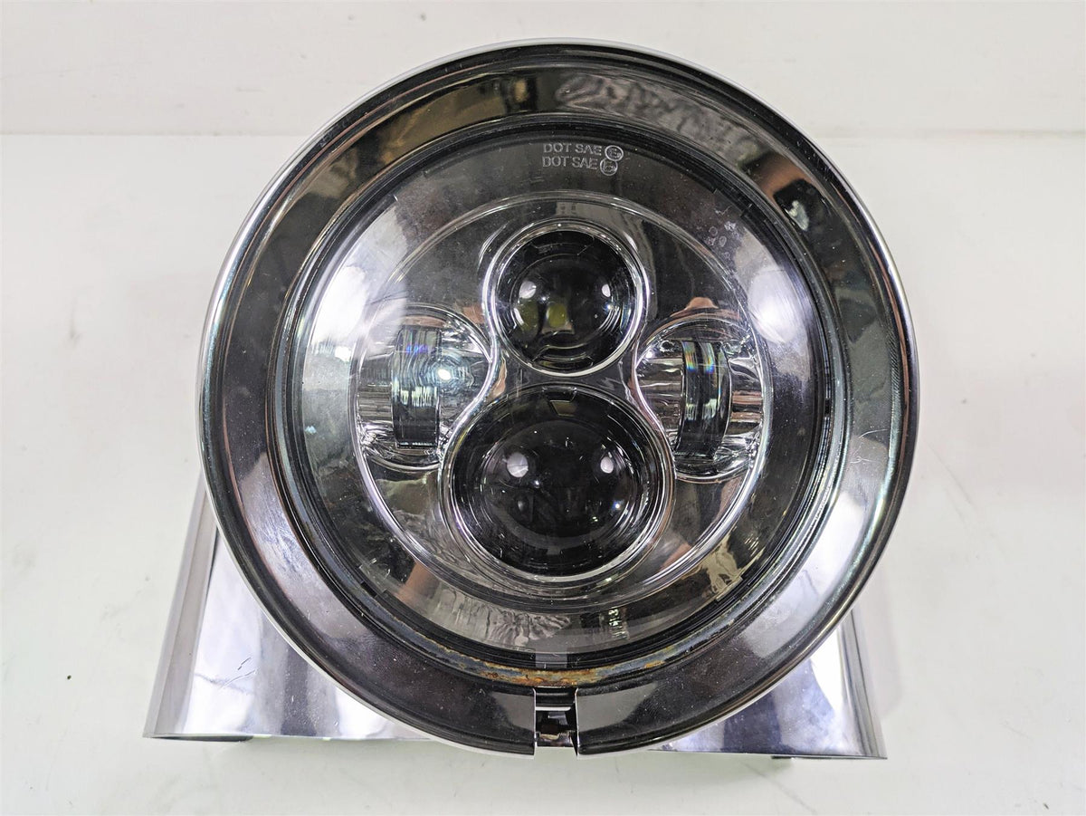 2007 Harley Touring FLHRSE CVO Road King Chrome Nacelle Headlight Set 67674-03 {{ shop.shopifyCountryName }} - Mototech271