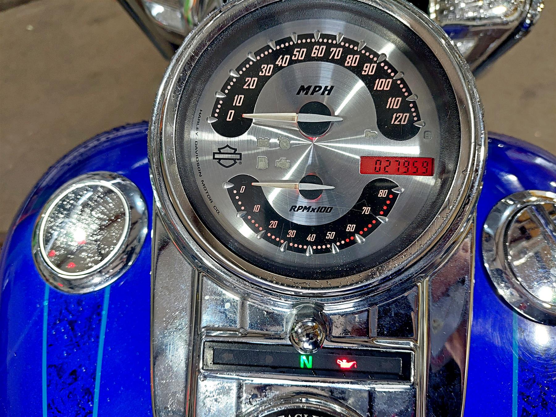 2007 Harley Touring FLHRSE CVO Road King Speedometer Gauge 27K 74718-07 {{ shop.shopifyCountryName }} - Mototech271