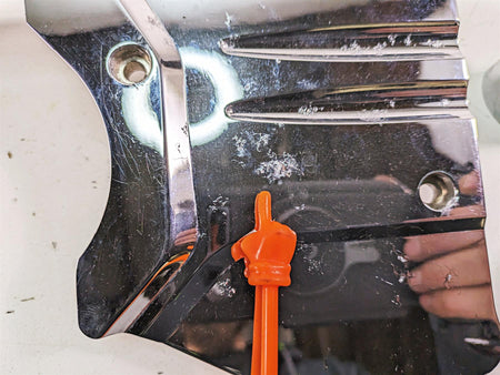 1999 Harley Dyna FXDL Low Rider Kuryakyn Transmission Spark Plug Chrome Covers {{ shop.shopifyCountryName }} - Mototech271