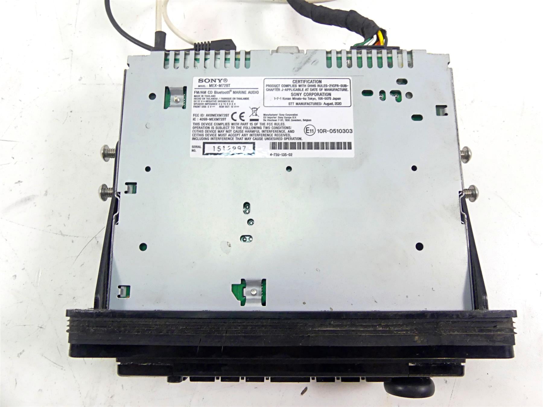 2006 Harley Touring FLHTCU SE E-Glide Sony Bluetooth Radio Speaker Amp MEX-M72BT {{ shop.shopifyCountryName }} - Mototech271