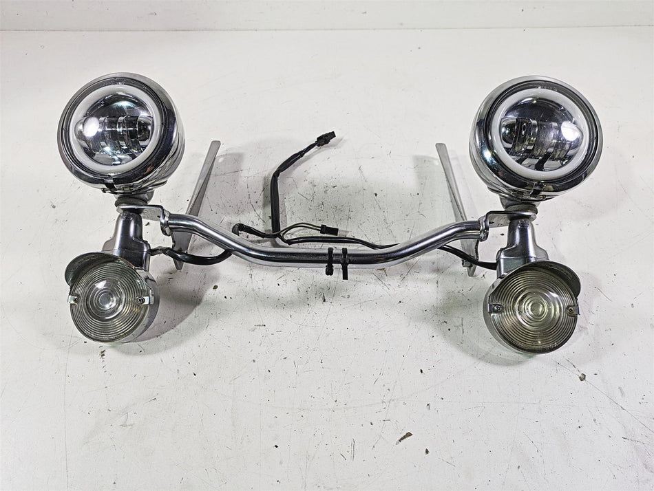 2002 Harley FLSTC Softail Heritage Front Spot Led Light & Blinker Set 58082-02A {{ shop.shopifyCountryName }} - Mototech271
