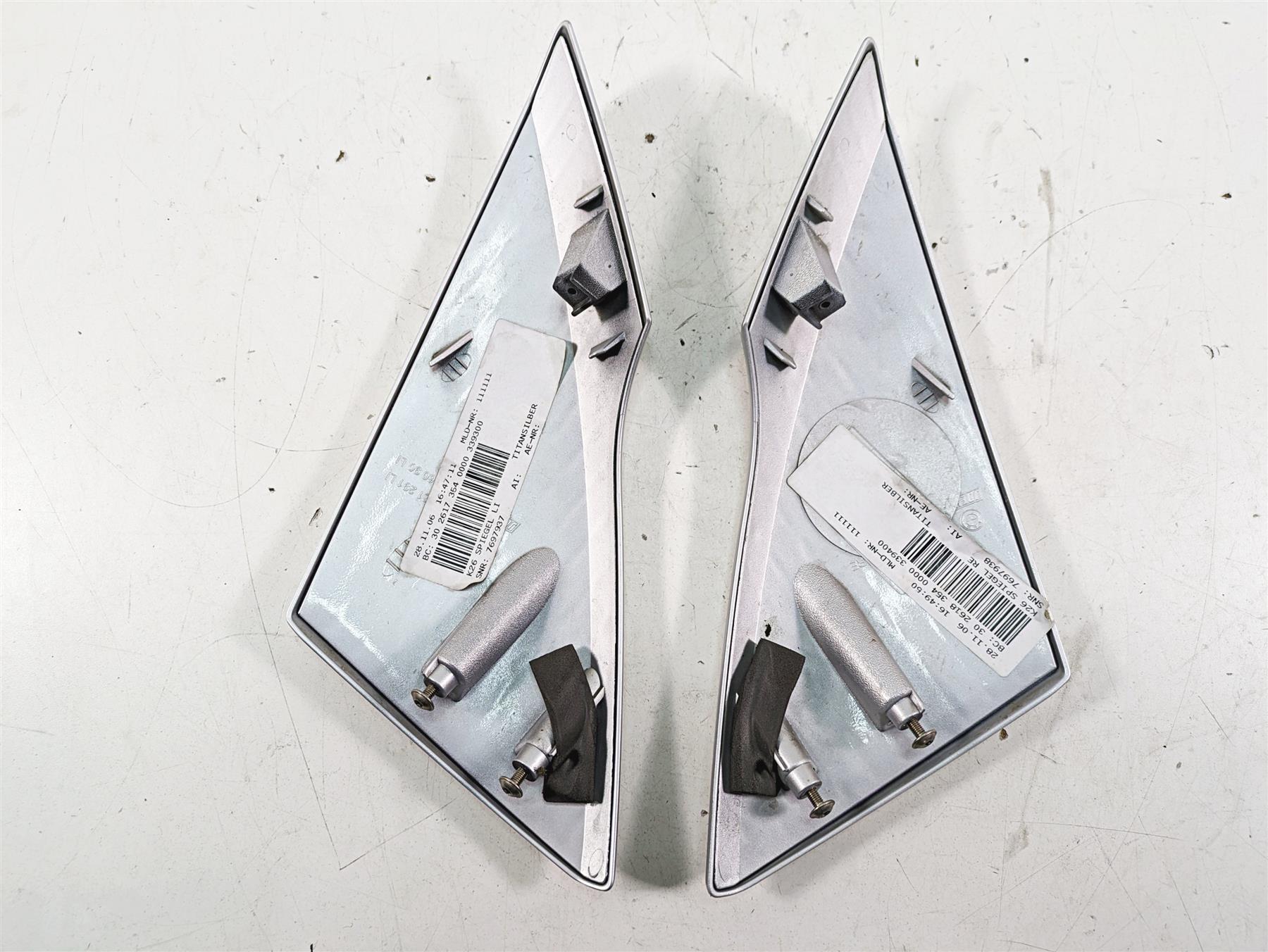 2007 BMW R1200RT K26 Left Right Mirror Cover Titan Silver 7697937 7697938 {{ shop.shopifyCountryName }} - Mototech271