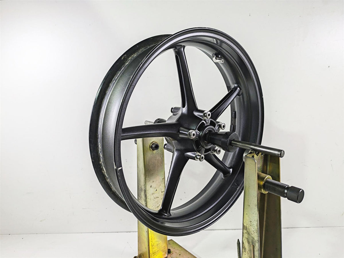 2012 Triumph Daytona 675 Straight 17x3.5 Front Wheel Rim Graphite T2000618 {{ shop.shopifyCountryName }} - Mototech271