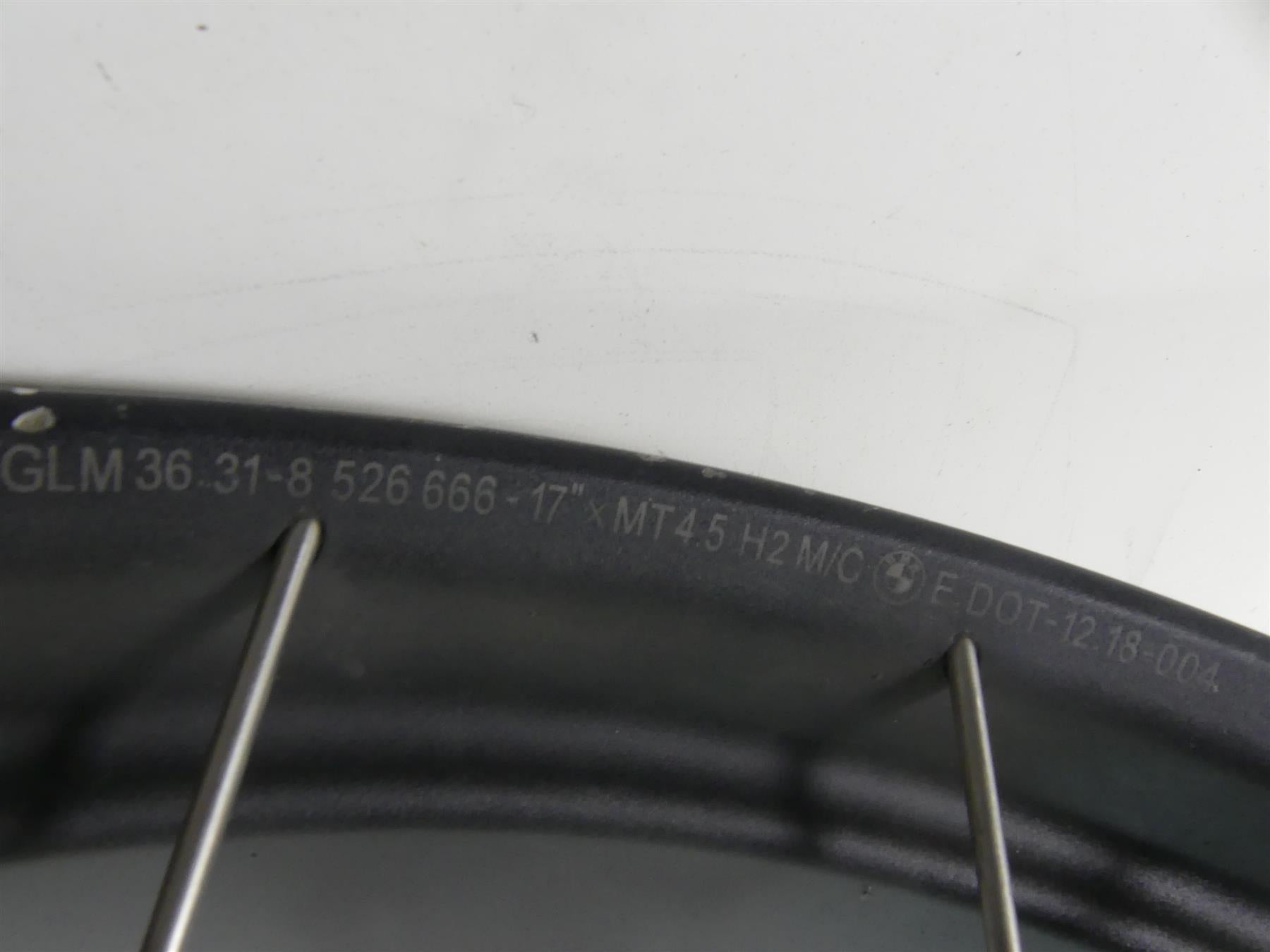 2019 BMW R1250GS K50 Straight 17x4.5 Rear Wheel Spoke 36318526651 36318526666 {{ shop.shopifyCountryName }} - Mototech271