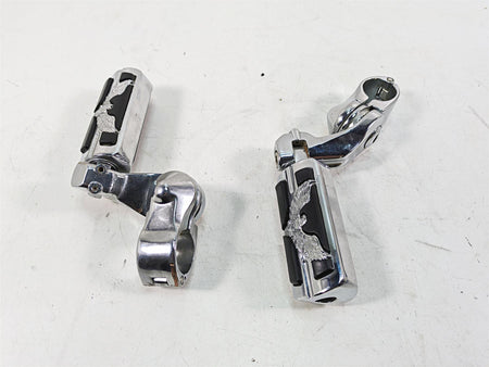 1999 Harley Touring FLHTC Electra Glide Eagle Chrome Highway Foot Peg Set {{ shop.shopifyCountryName }} - Mototech271