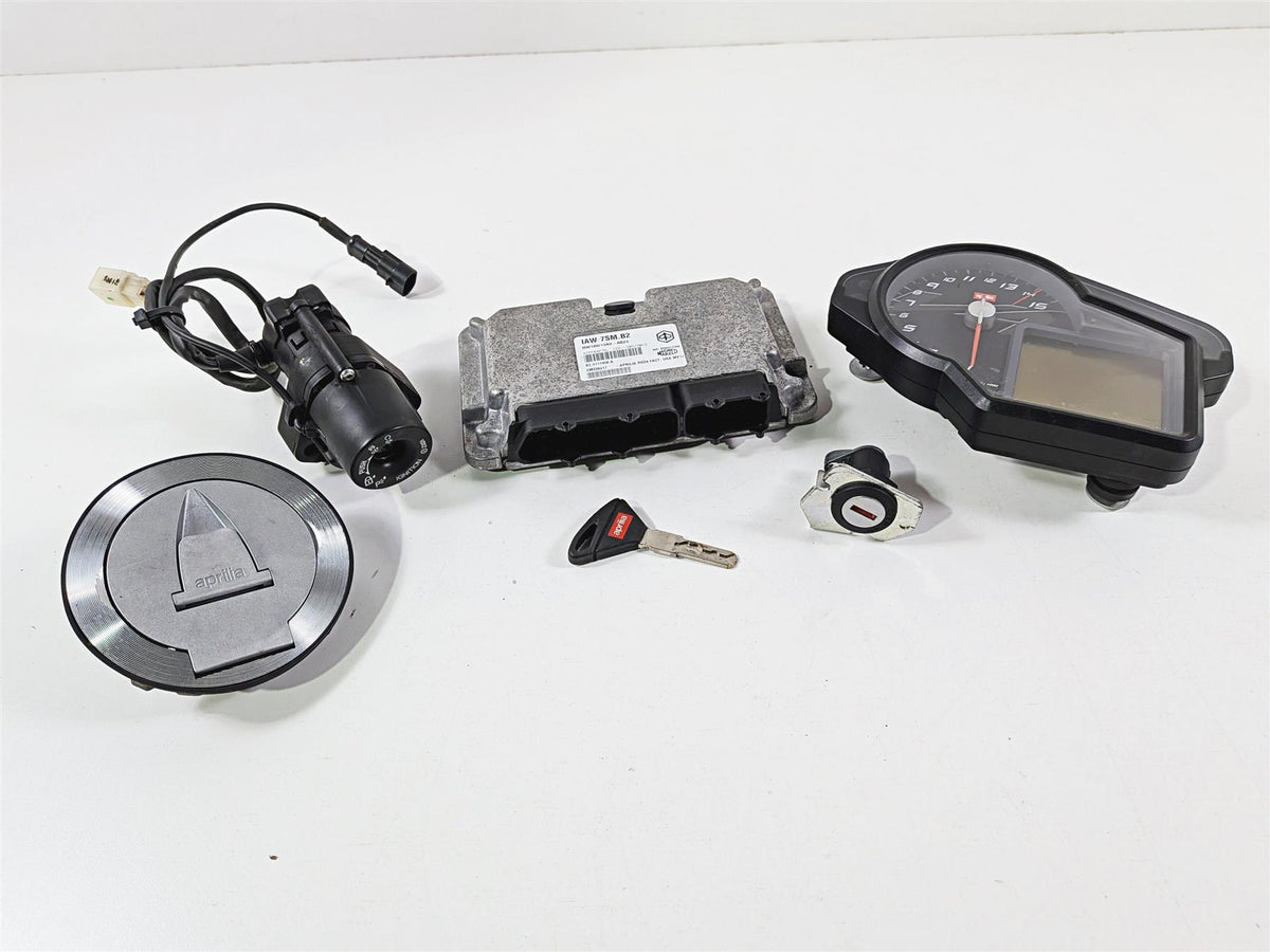 2014 Aprilia RSV4 RR Factory Speedo Ignition Switch Key Cdi Set 14K CM228217 {{ shop.shopifyCountryName }} - Mototech271