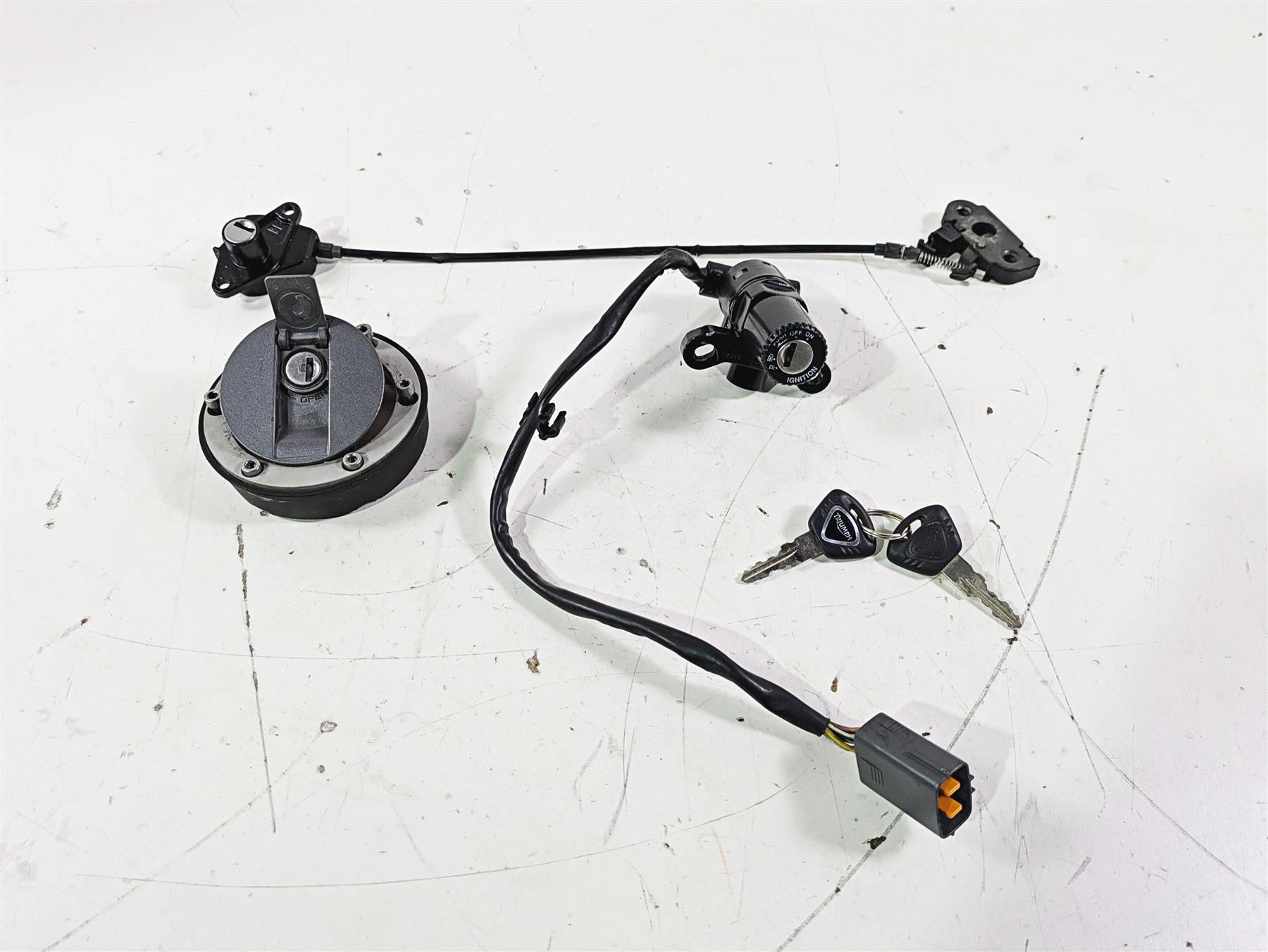 2012 Triumph Daytona 675 Ignition Switch Key Lock Tank Cap Set T2507563