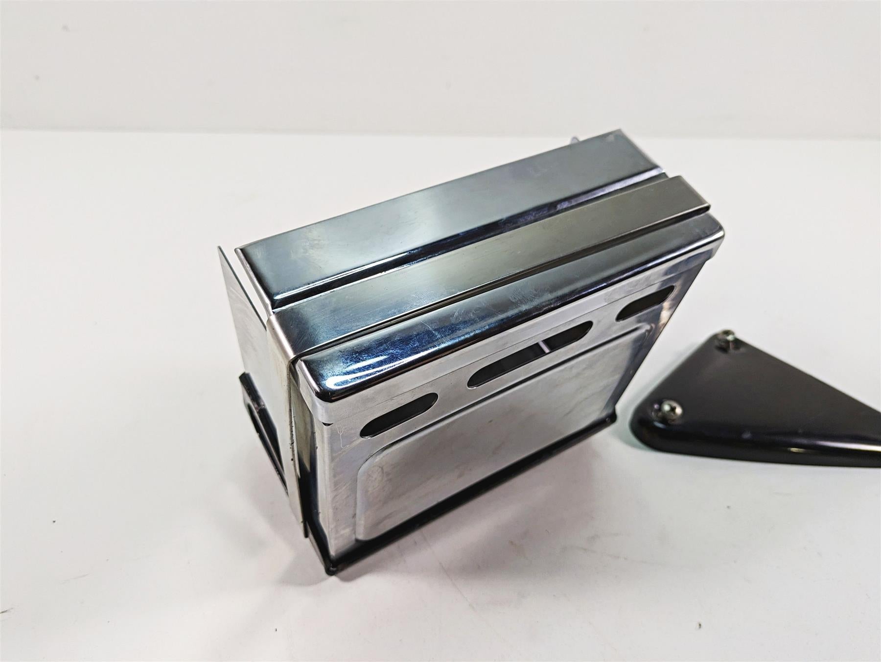 1986 Harley Sportster XLH 883 Battery Box Carrier Stay + Chrome Cover 66191-83 {{ shop.shopifyCountryName }} - Mototech271
