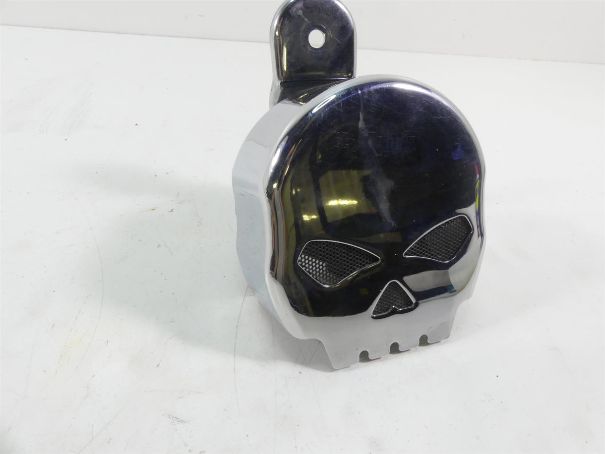 2005 Harley FXDWGI Dyna Wide Glide Horn With Chrome Skull Cover 61300478A {{ shop.shopifyCountryName }} - Mototech271