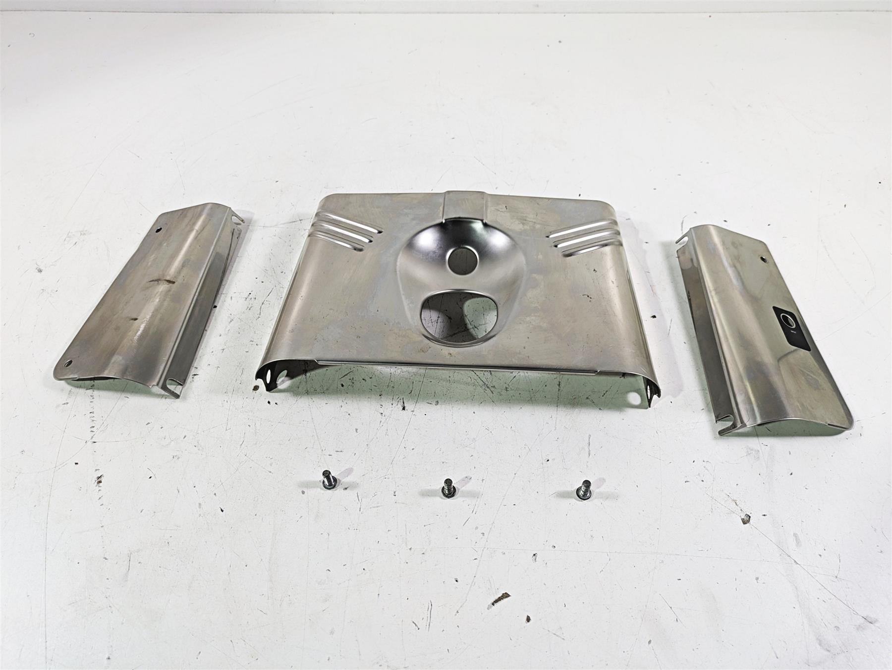 2002 Harley FLSTC Softail Heritage Stainless Lamp Headlight Cover Set 67808-86 {{ shop.shopifyCountryName }} - Mototech271