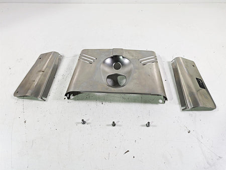 2002 Harley FLSTC Softail Heritage Stainless Lamp Headlight Cover Set 67808-86 {{ shop.shopifyCountryName }} - Mototech271