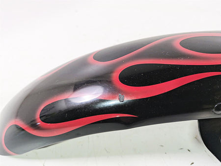2007 Harley FXDWG Dyna Wide Glide Front Fender Red Flames 60141-06B {{ shop.shopifyCountryName }} - Mototech271