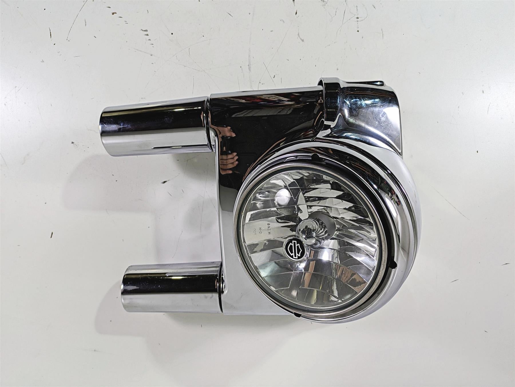 2012 Harley FLD Dyna Switchback Headlight Chrome Nacelle Set 61400078 57200024 {{ shop.shopifyCountryName }} - Mototech271