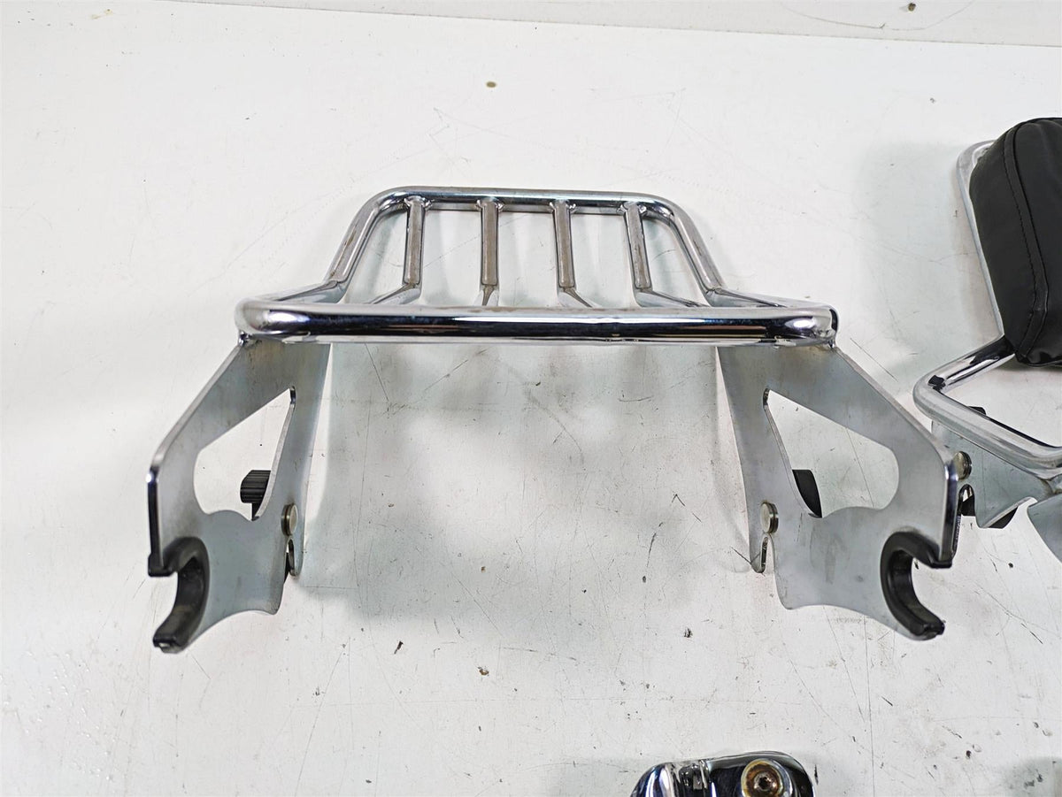 2011 Harley Touring FLHR Road King Passenger Backrest Luggage Rack Quick Release Set {{ shop.shopifyCountryName }} - Mototech271