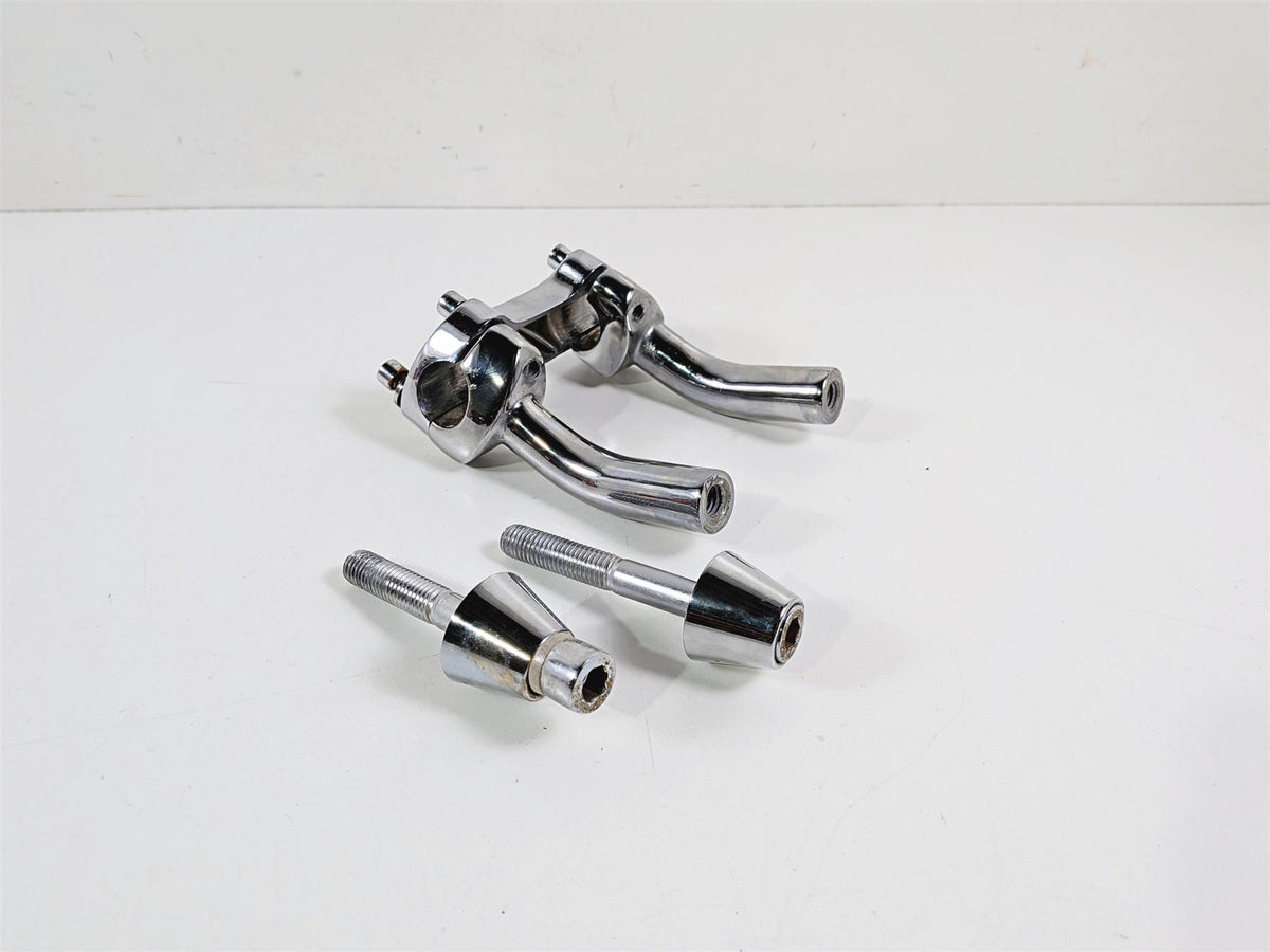 1995 Harley XL883 Sportster Hugger Handlebar Chrome Riser 5" tall 2" Pullback {{ shop.shopifyCountryName }} - Mototech271