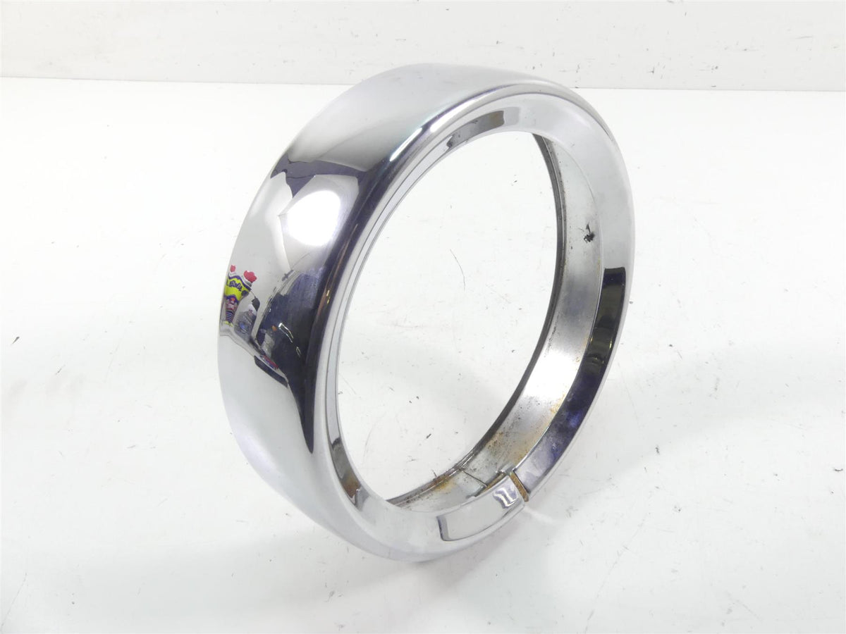 2005 Harley Touring CVO FLHTC SE Electra Glide Headlight Chrome Ring Cover {{ shop.shopifyCountryName }} - Mototech271