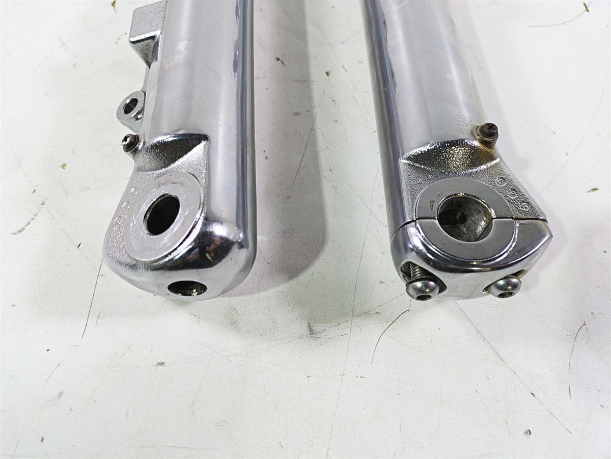 2003 Harley Softail FXSTDI Deuce 100th Front Fork Lower Chrome Leg Set 46068-00 {{ shop.shopifyCountryName }} - Mototech271