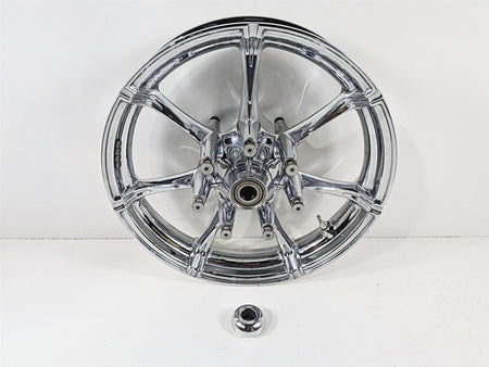 2015 Harley Touring FLTRUSE CVO Road Glide Nice Chrome Slicer Front Wheel Rim 17x3 43300388-Mototech271