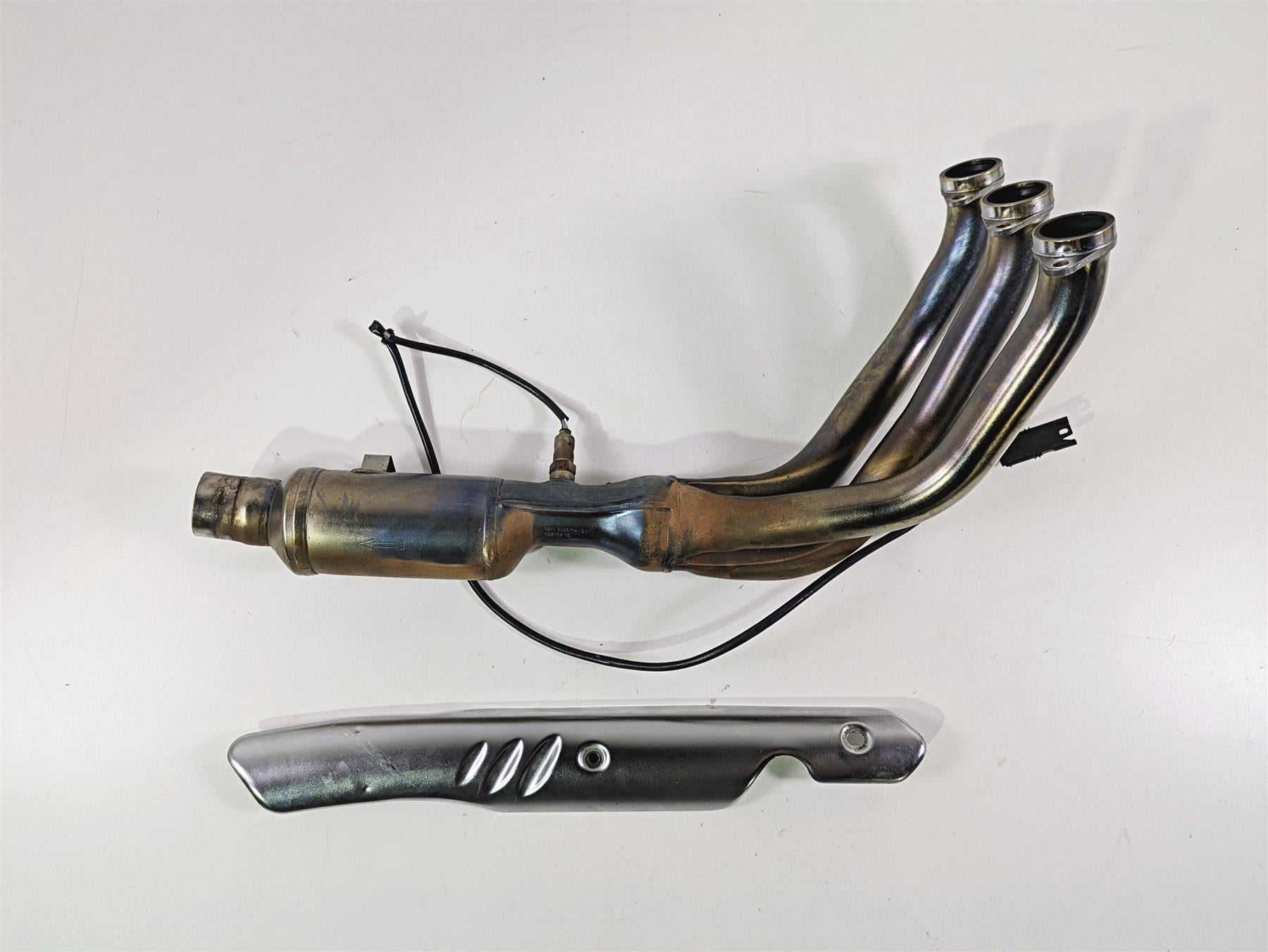 2014 BMW K1600 GTL K48 Left Exhaust Header Manifold + Heat Shield 18518546714 {{ shop.shopifyCountryName }} - Mototech271
