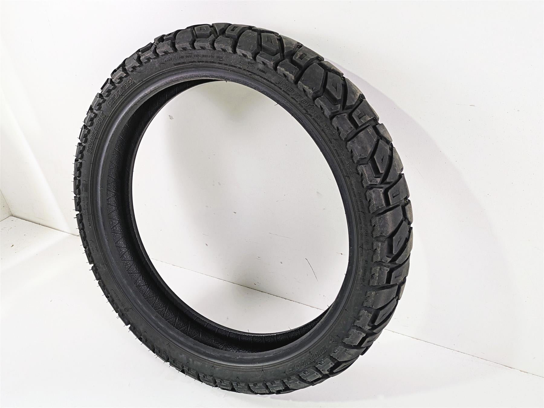 Used Front Motorcycle Tire Dunlop Trailmax Mission 120/70B19 60T 637148 {{ shop.shopifyCountryName }} - Mototech271