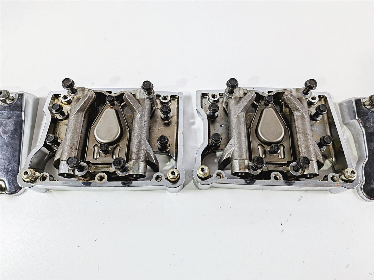 2012 Harley Softail FLSTF Fat Boy Chrome Rocker Box & Valve Cover Set 17543-99A {{ shop.shopifyCountryName }} - Mototech271