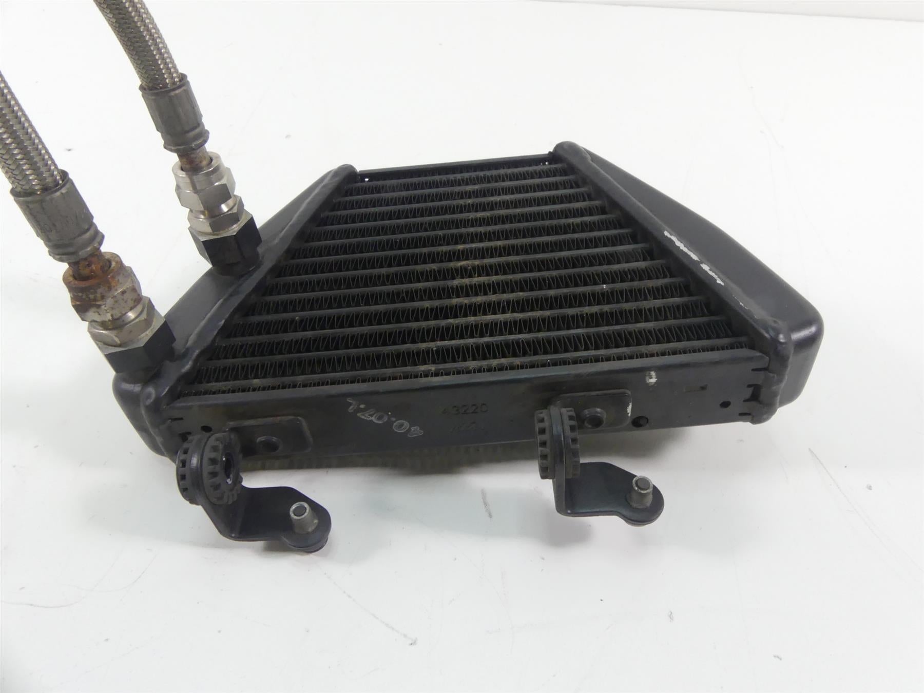 2008 Ducati 1098 S Oil Cooler Radiator + Lines Hoses & Cover 54840781A 43220 {{ shop.shopifyCountryName }} - Mototech271