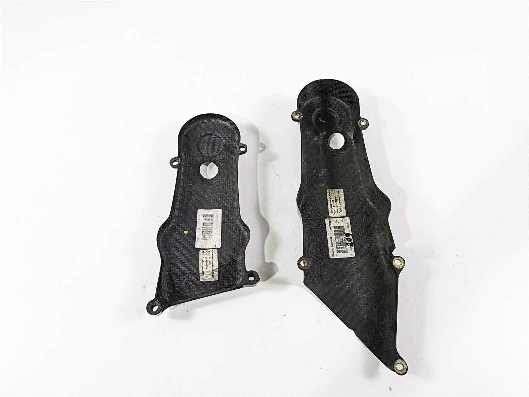 2009 Ducati Multistrada 1100 S Carbon Timing Cover Fairing Set 24510861 24510851 {{ shop.shopifyCountryName }} - Mototech271