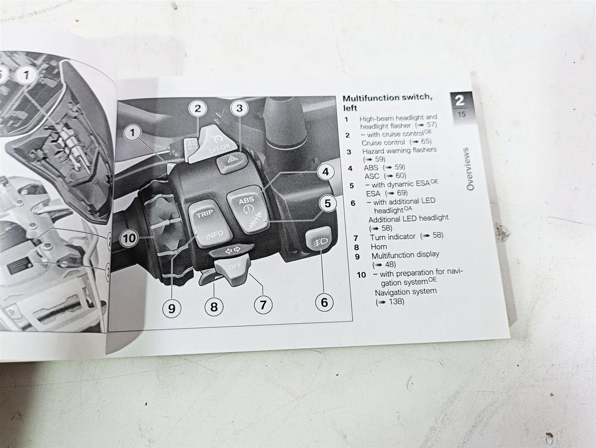 2015 BMW R1200 GS Adv K51 Rider Driver Owners Manual Booklet 01418558987 {{ shop.shopifyCountryName }} - Mototech271