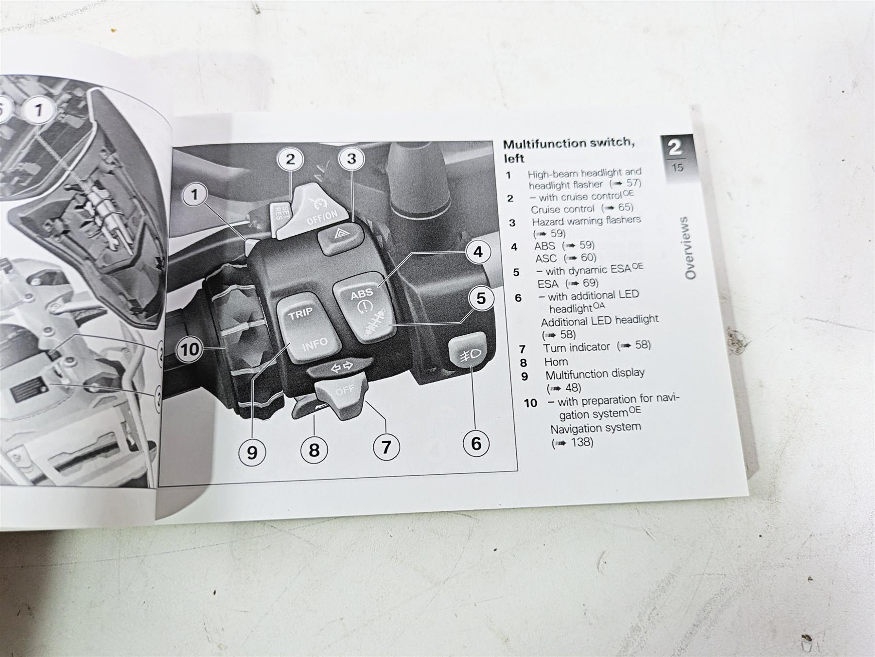 2015 BMW R1200 GS Adv K51 Rider Driver Owners Manual Booklet 01418558987 {{ shop.shopifyCountryName }} - Mototech271