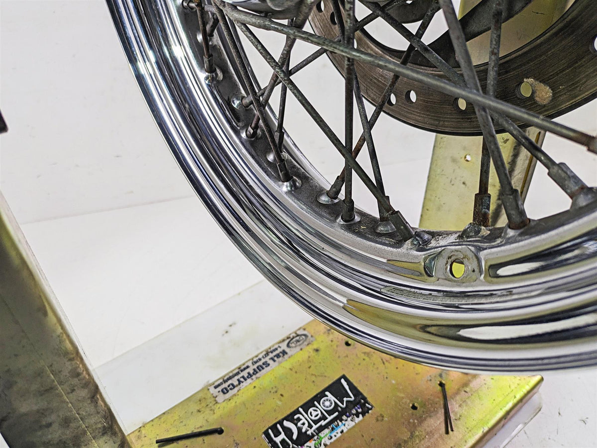 2002 Harley FLSTC Softail Heritage 16x3 Front Wheel Rim Rotor & Cover 43085-97 {{ shop.shopifyCountryName }} - Mototech271