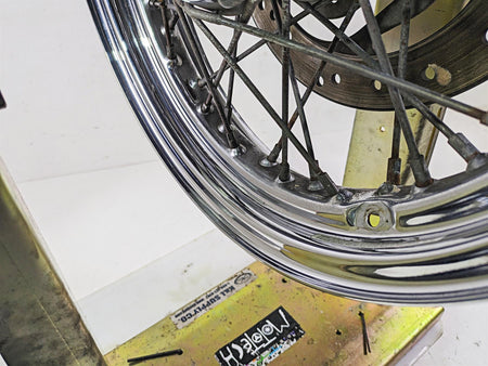 2002 Harley FLSTC Softail Heritage 16x3 Front Wheel Rim Rotor & Cover 43085-97 {{ shop.shopifyCountryName }} - Mototech271