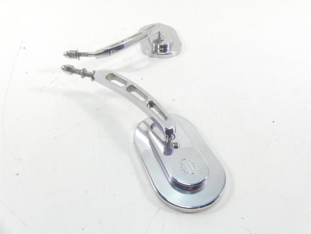 2002 Harley Touring FLHRCI Road King Oem Chrome Oval Rear View Mirror Set {{ shop.shopifyCountryName }} - Mototech271
