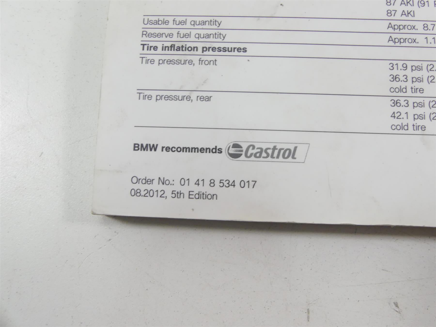 2013 BMW R1200GS K255 Adventure Owners Rider Manual Book 01418534017 {{ shop.shopifyCountryName }} - Mototech271