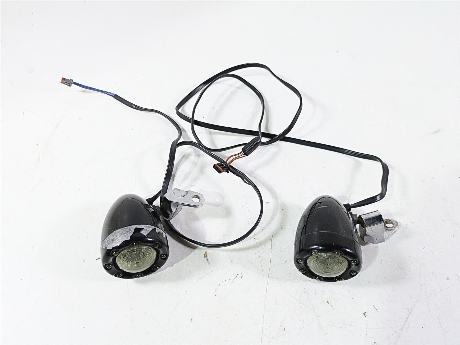 2018 Harley Softail FXFBS Fat Bob Front Led Turn Signal Set - Read PB-BR-AW-57 | Mototech271