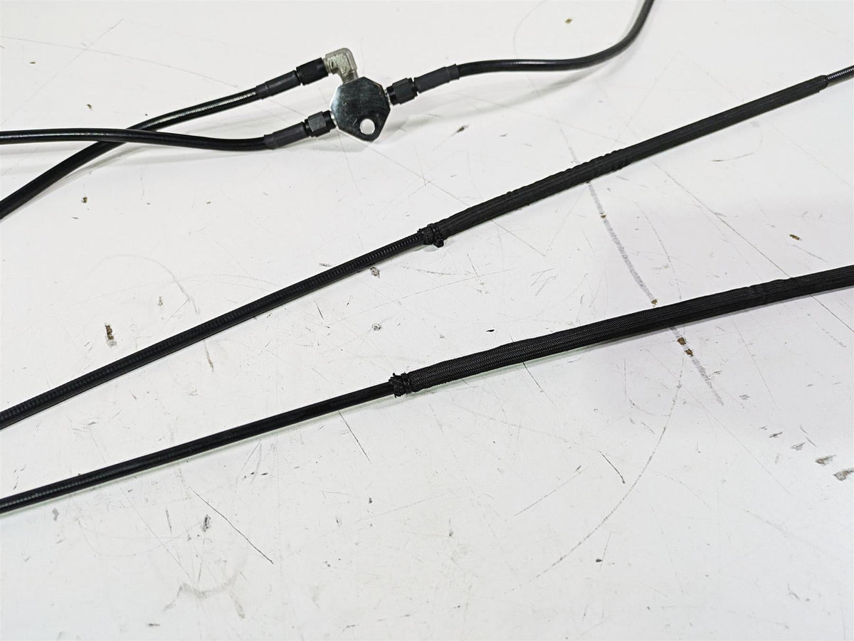 2015 Harley FXDL Dyna Low Rider Tall Bars Throttle Cable & Brake Line {{ shop.shopifyCountryName }} - Mototech271