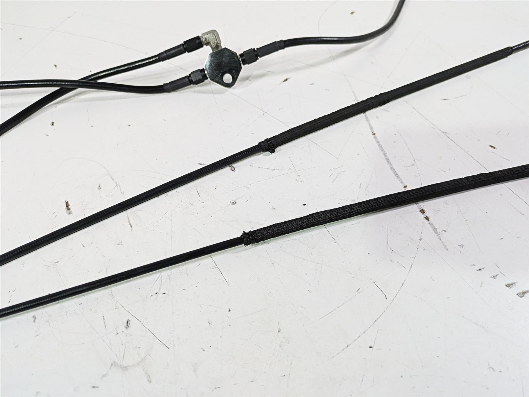 2015 Harley FXDL Dyna Low Rider Tall Bars Throttle Cable & Brake Line {{ shop.shopifyCountryName }} - Mototech271