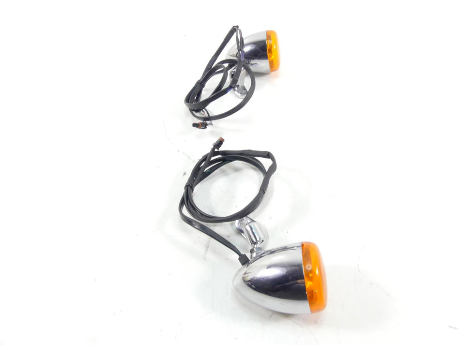 2017 Harley Softail FXSB Breakout Front Chrome Blinker Turn Signal Set 67800520 {{ shop.shopifyCountryName }} - Mototech271