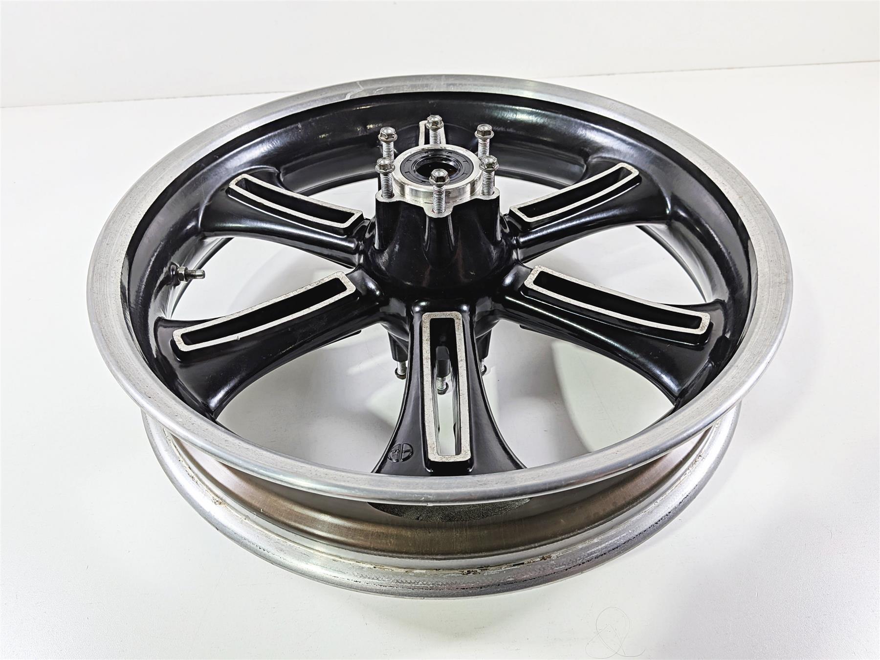 2013 Victory Vision Tour Straight Black Front Wheel Rim 18x3.5 1521383 {{ shop.shopifyCountryName }} - Mototech271