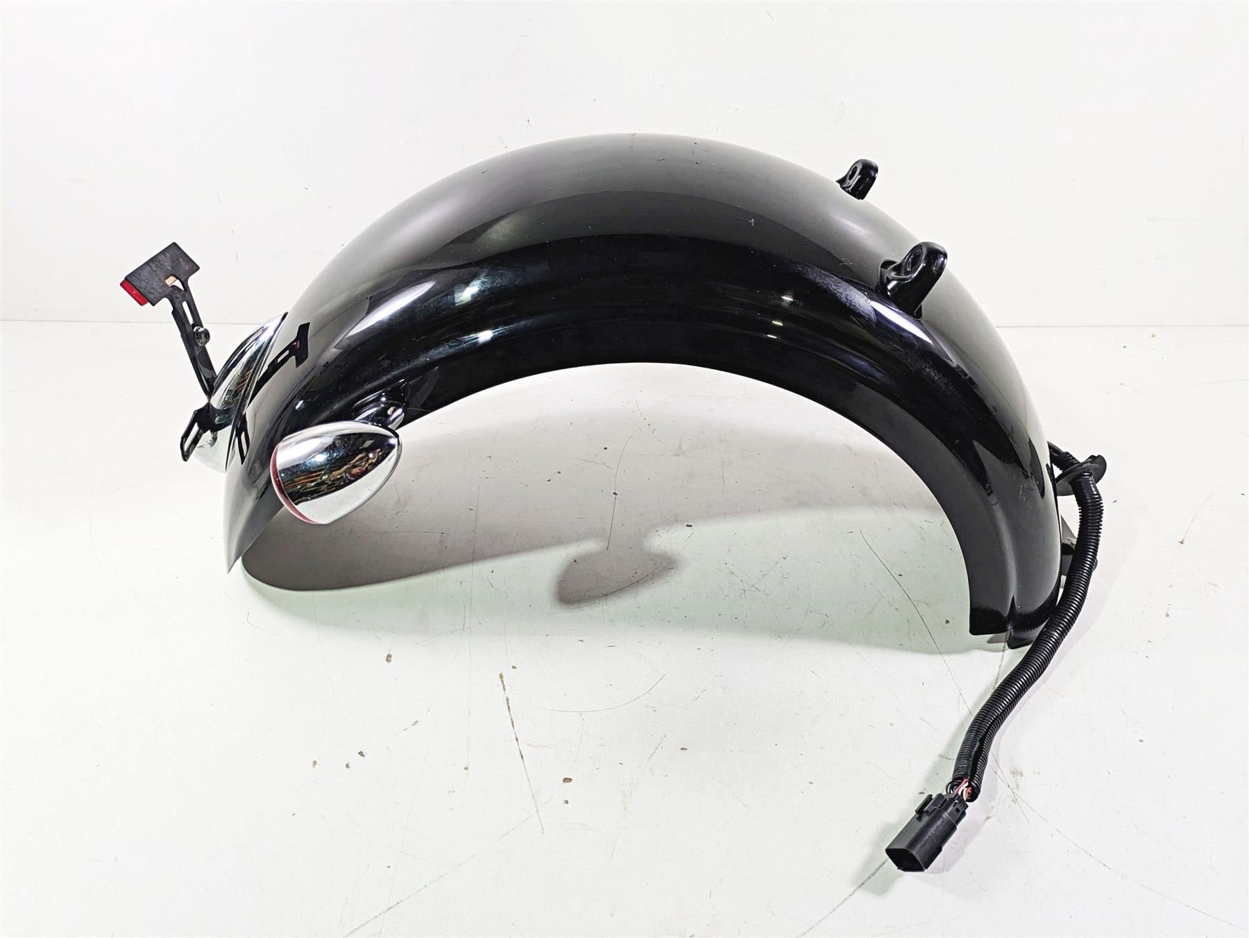 2009 Harley FXCWC Softail Rocker Rear Fender Vivid Black - Read 60132-08A | Mototech271